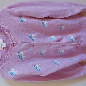 Crewcuts girls size 6-7 cardigan with unicorns